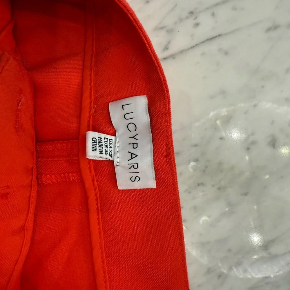 NEW Lucy Paris Wide Leg Red Trousers Pants - Size XS - Picture 4 of 6